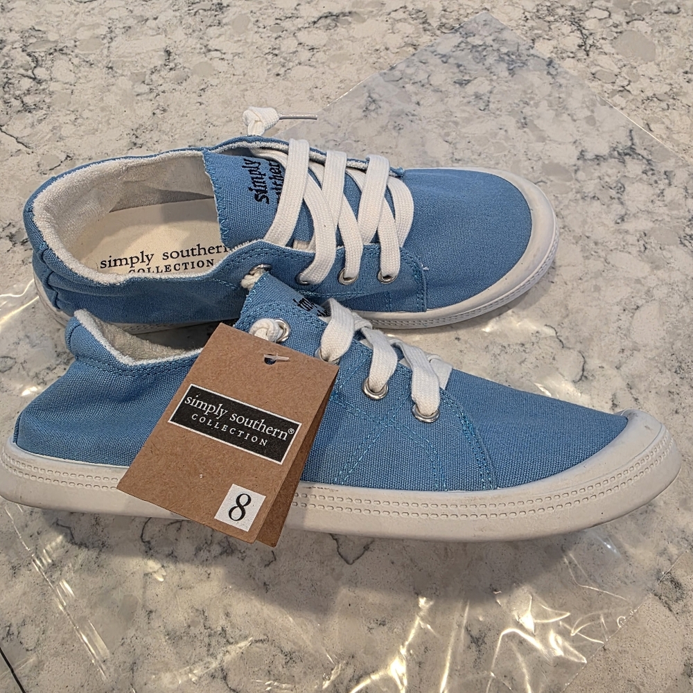 Simply Southern Collection Easy Slip Canvas Sneaker Womens Size 8 Blue NWT! - Picture 9 of 13